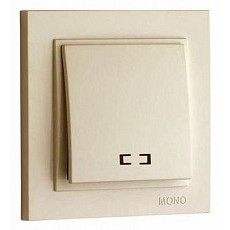 Выключатель одноклавишный с подсветкой mono electric despina 102-170025-101